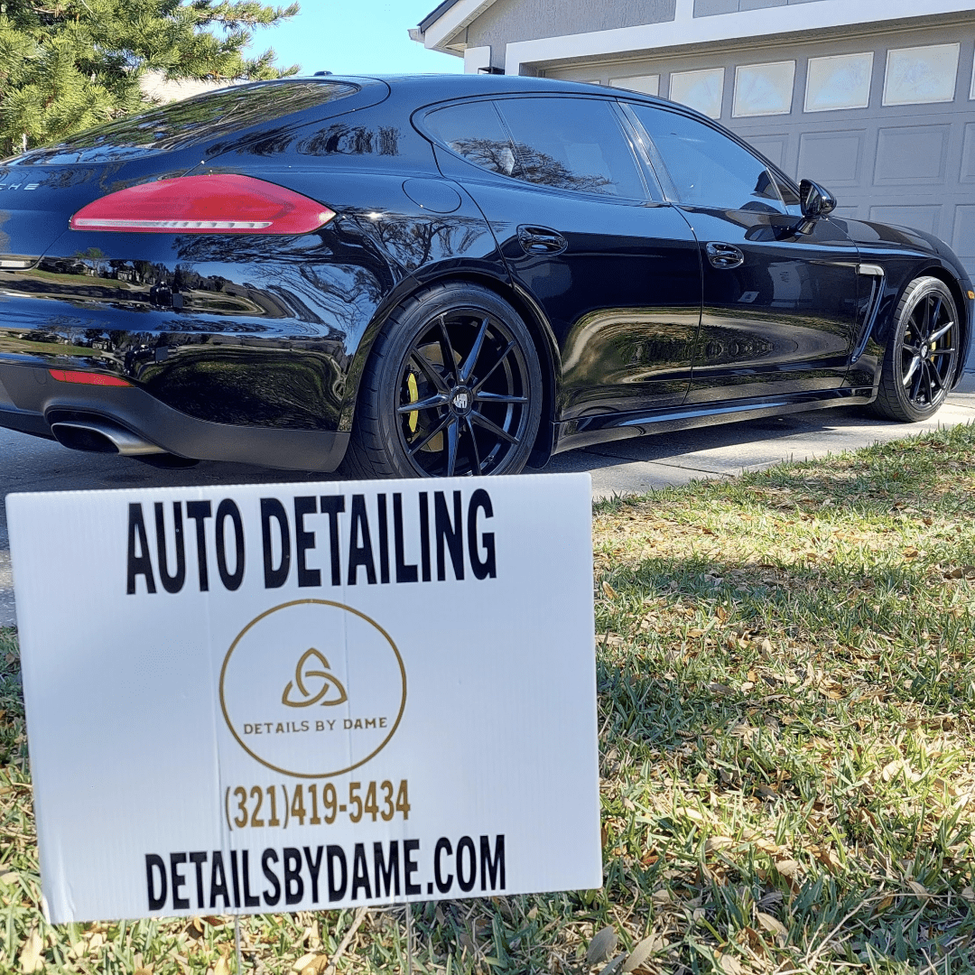 Black Porsche Panamera Paint Correction & Ceramic Coating in Waterford Lakes