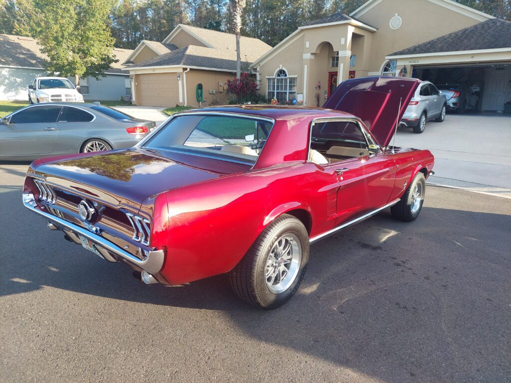 classic Ford mustang before paint correction