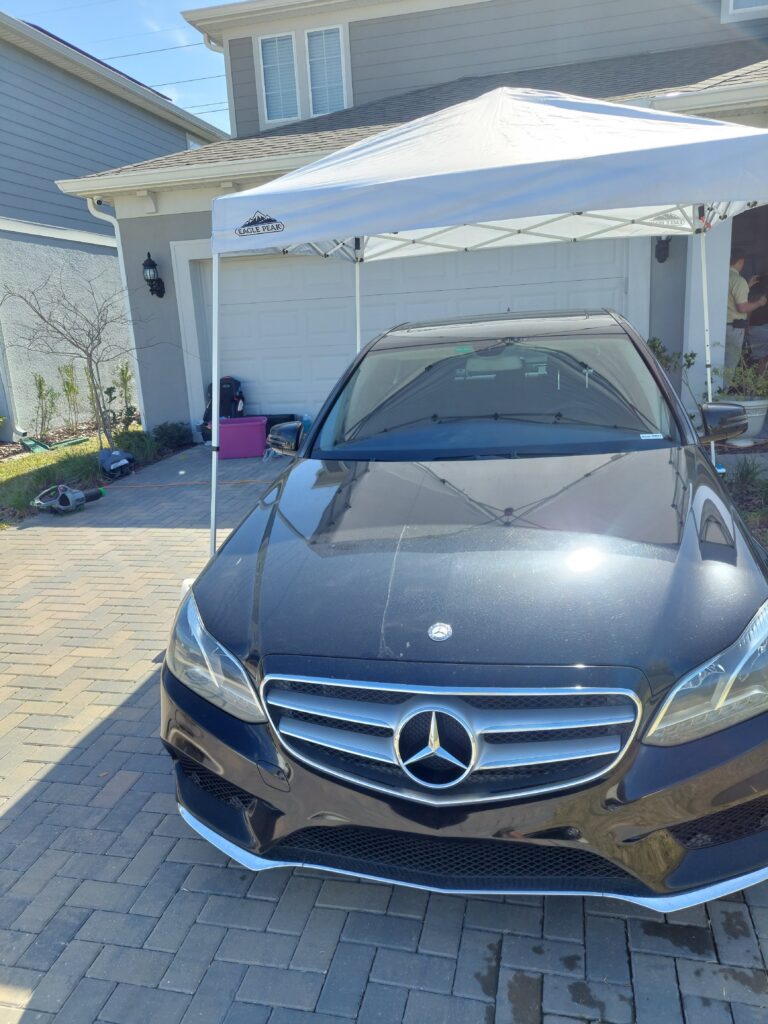 Mercedes before paint correction in Oviedo, fl
